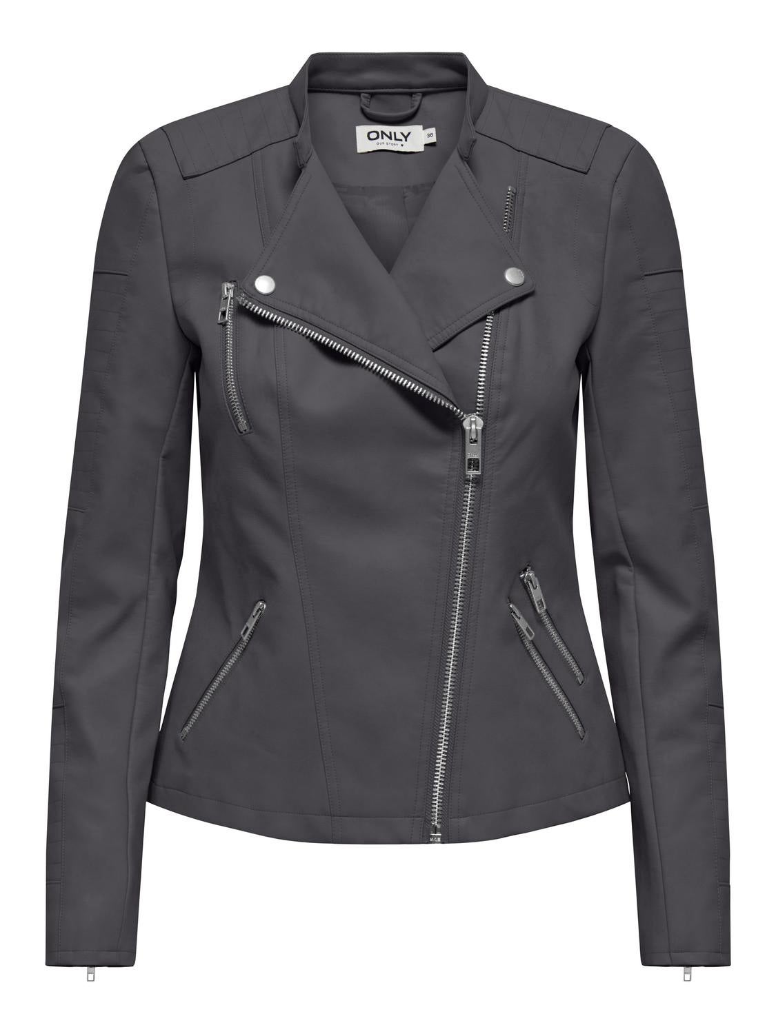 ONLAVA Bikerjacke in Lederoptik Magnet