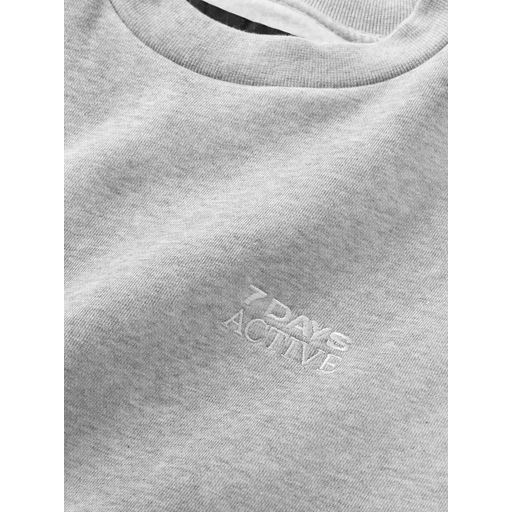 7 DAYS Active Organic Fitted Crewneck Sweatshirt, Heather Grey, L