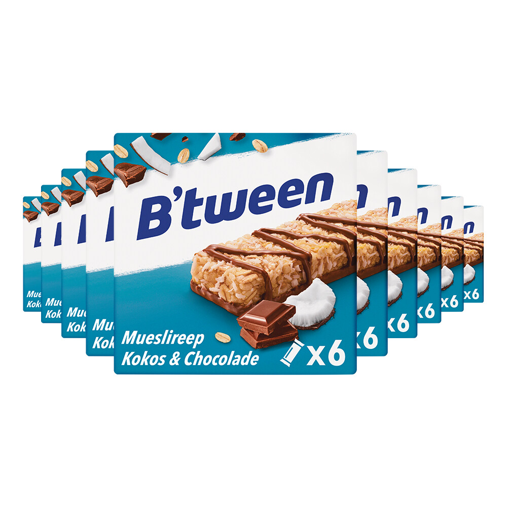 10x Hero B'tween Mueslireep Kokos6x25 gr