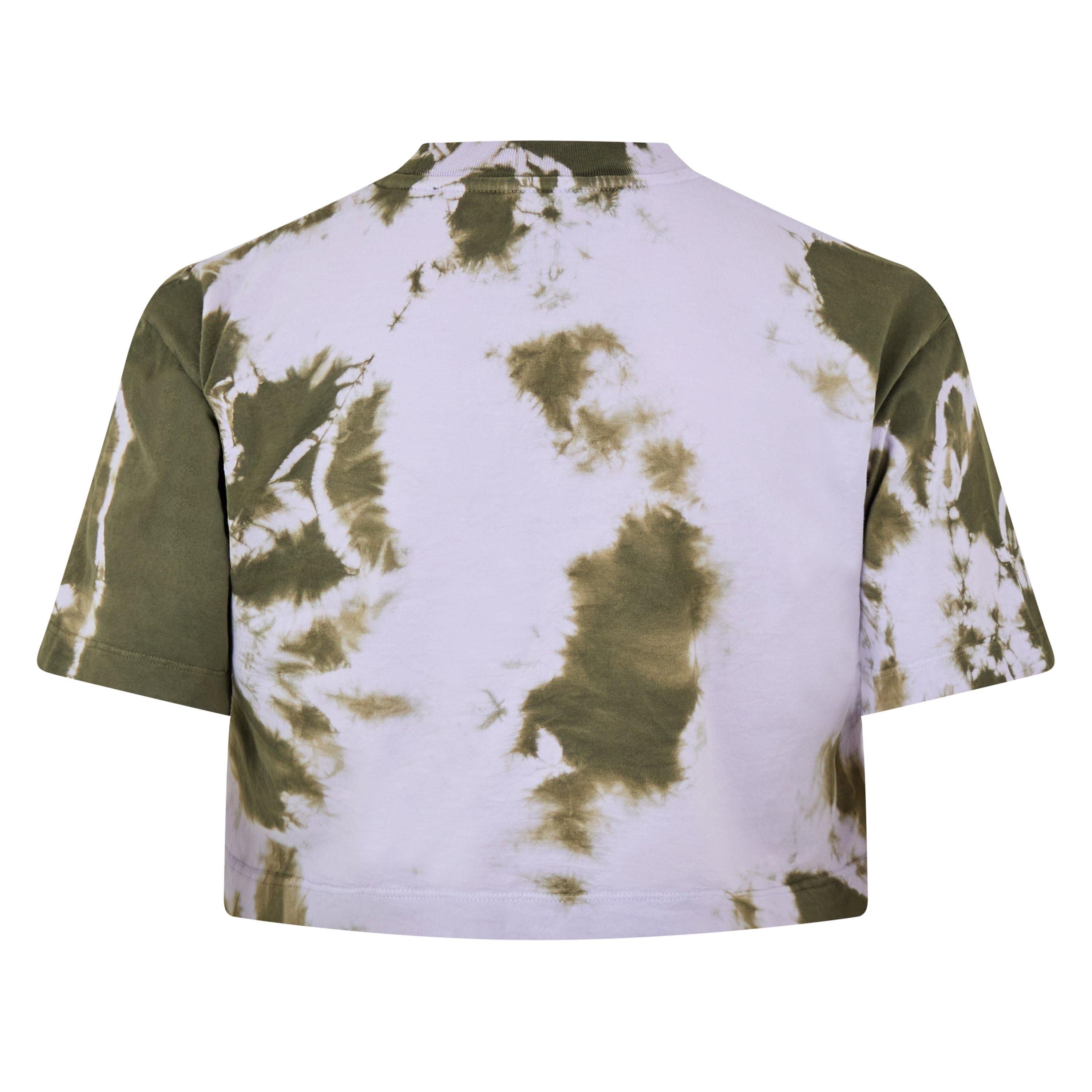 Off White Tie Dye Cropped T Shirt