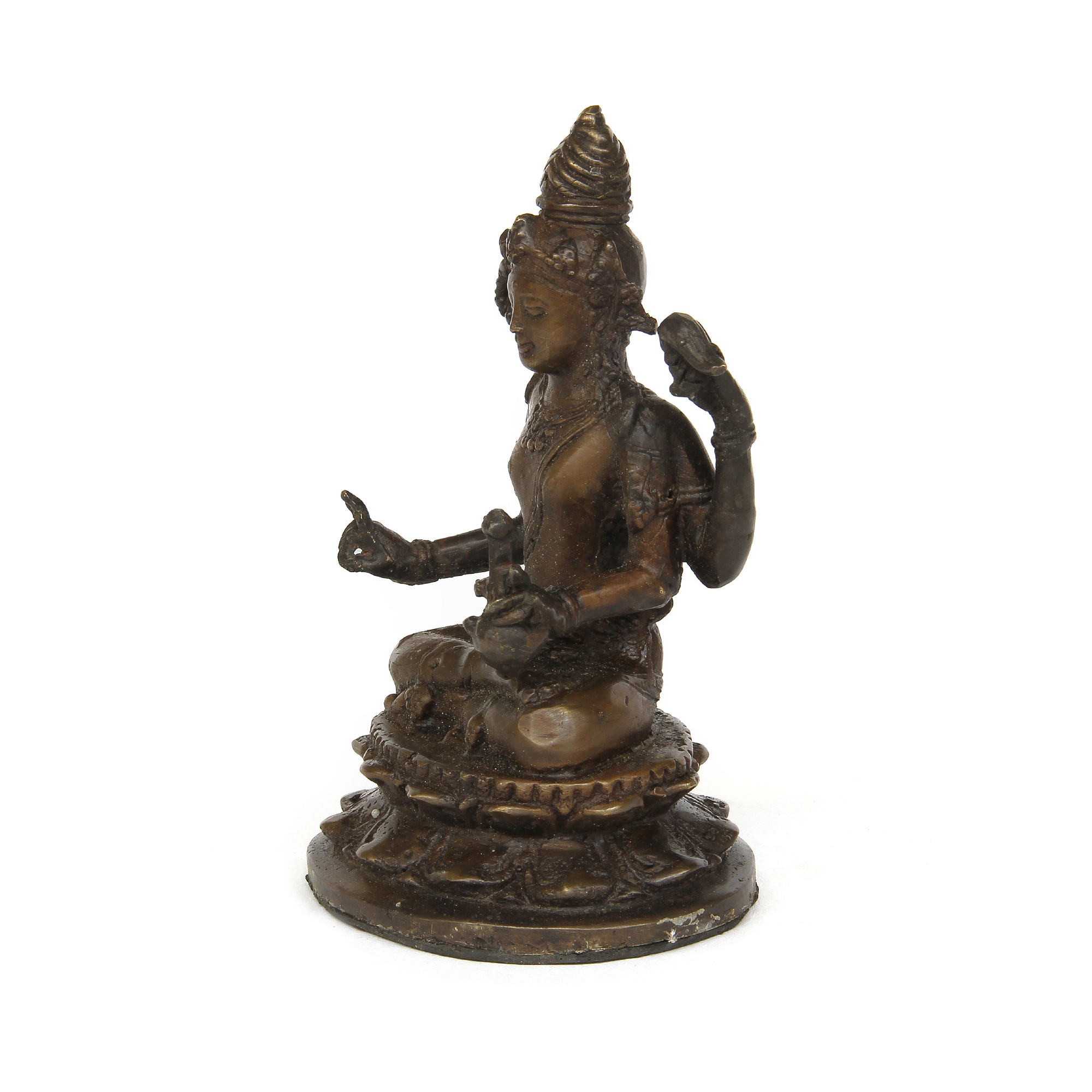 Bronze-Figur 'Shiva sitzend', H 13,5 cm, B 9 cm, L 7 cm von fischer's lagerhaus