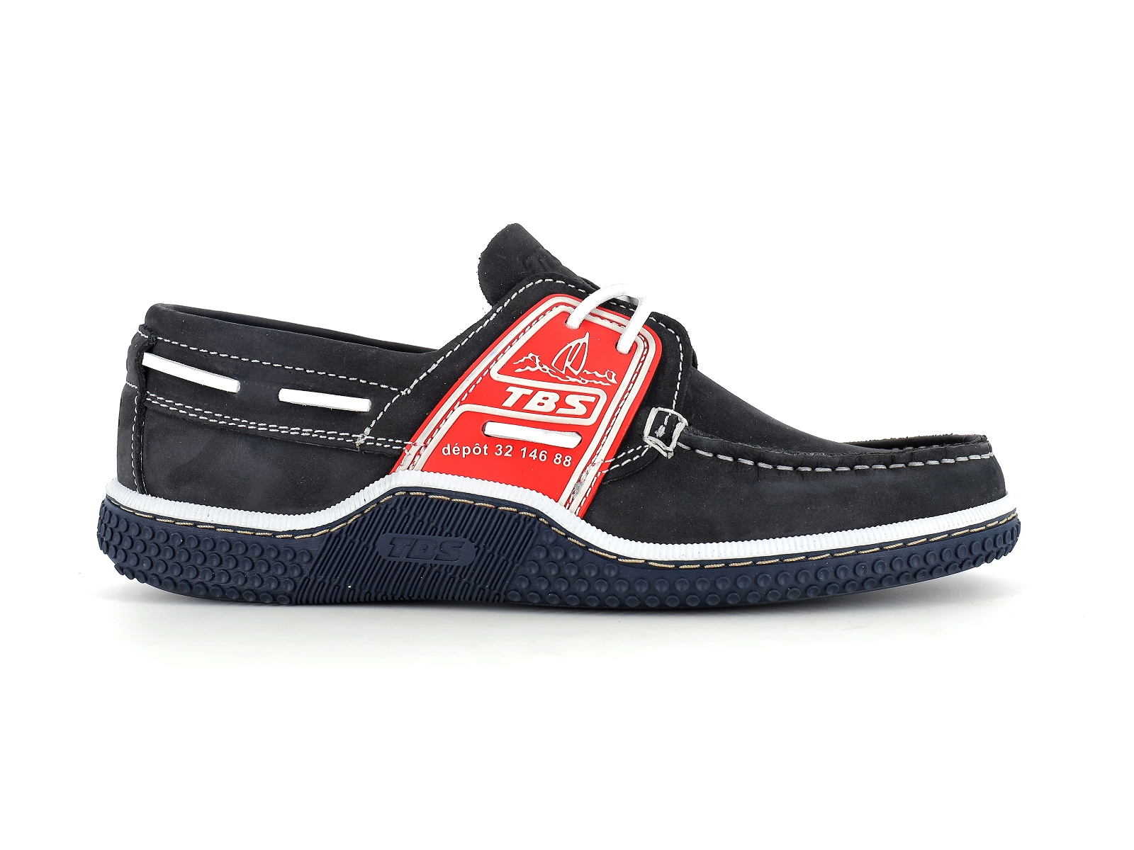Tbs-GLOBEK Cuir gras Marine Rouge