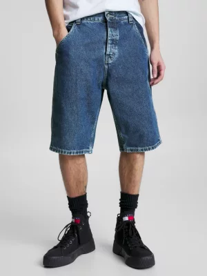 Calções jeans Aiden de corte folgado