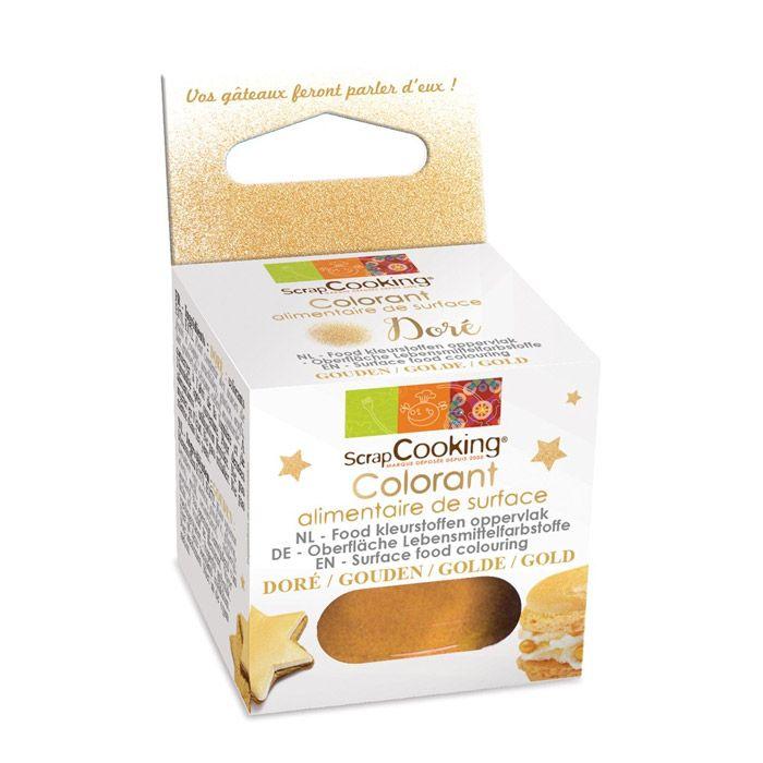 Colorant alimentaire de surface doré 5 g Scrapcooking