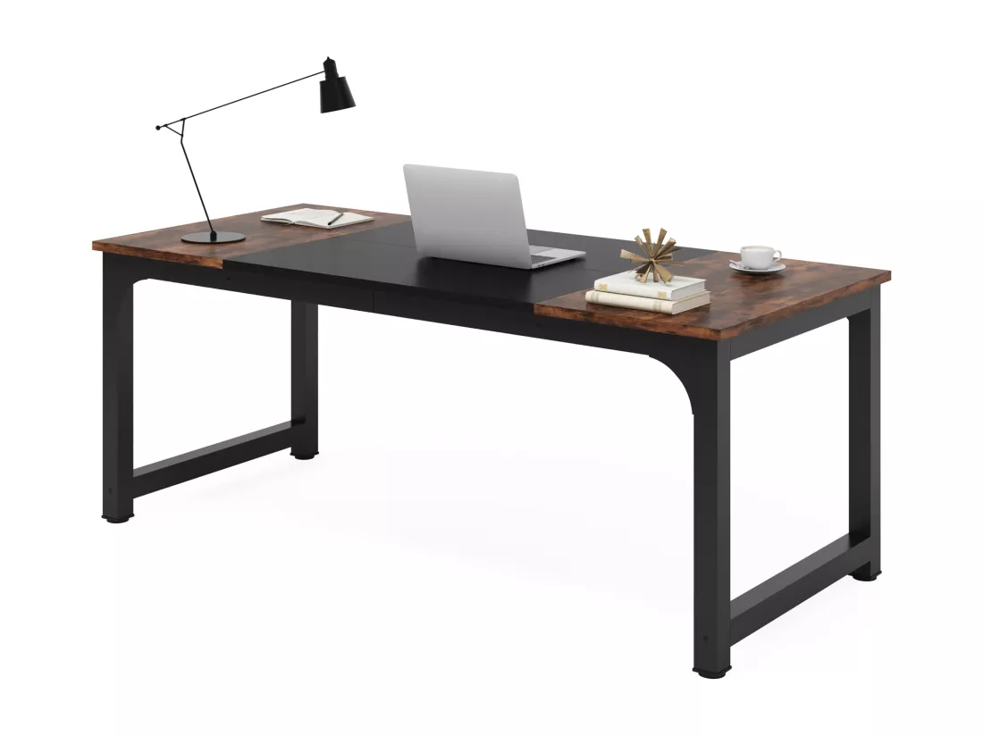 Bureau pour Ordinateur Portable,Table, Bureau d’étude pour Le télétravail, Poste de Travail pour Bureau, 180 x 80 x 75 cm