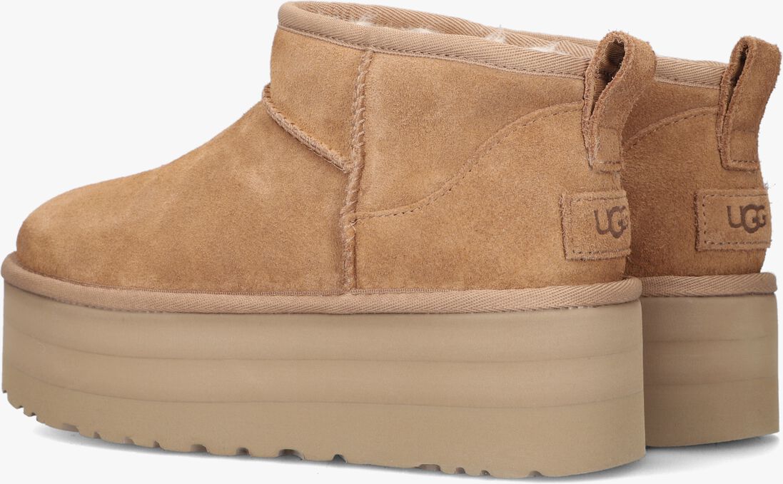 UGG cognac ugg vachtlaarzen w classic ultra mini platform
