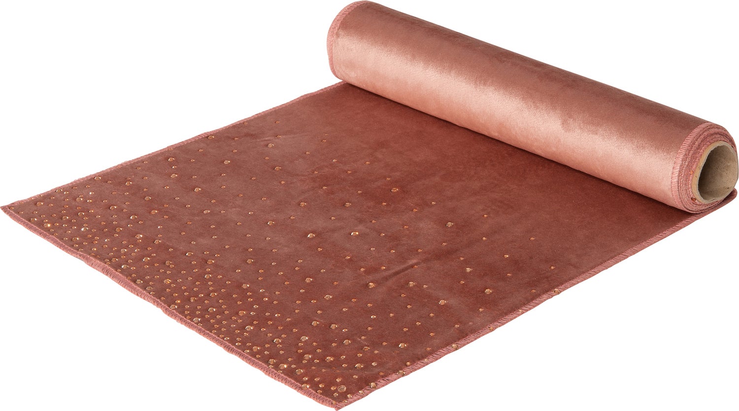 Intratuin tafelloper Strass roze /koper 180 x 35 cm