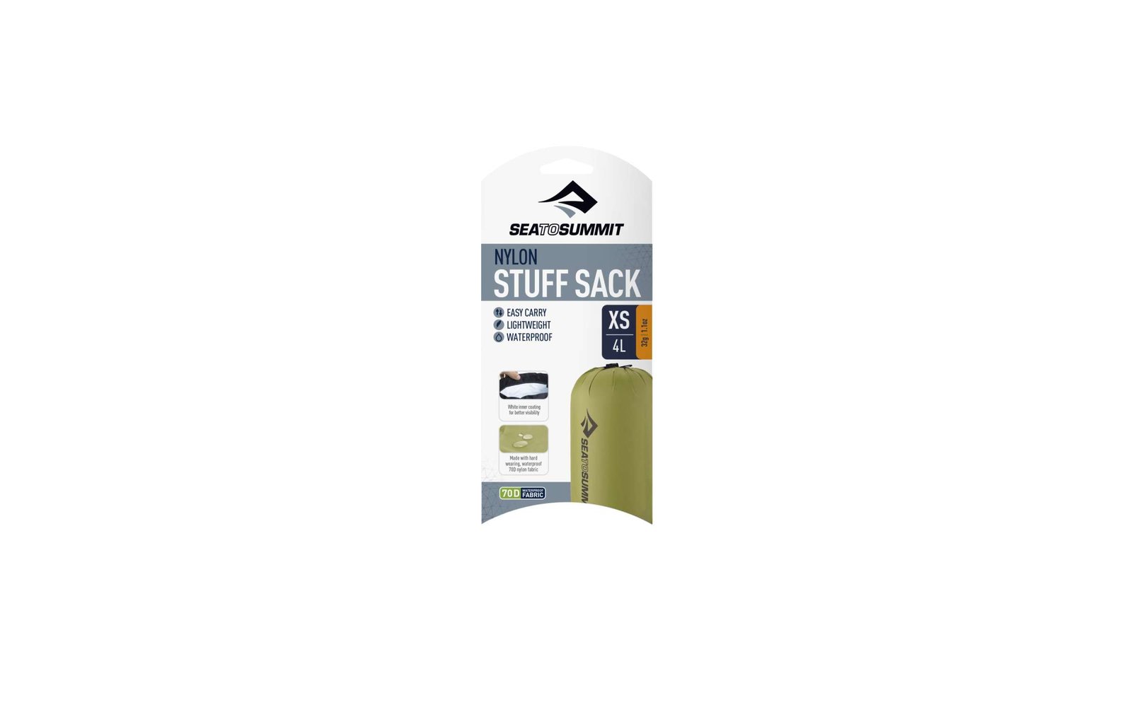 Sea to Summit Nylon Stuff Sack Packsack blau XXS 2.5 Liter