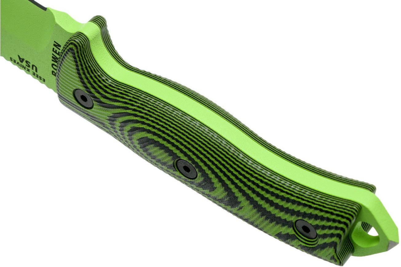ESEE Model 5 Venom Green Blade 3D Neon Green-Black G10 survivalmes 5PVG-007 kydex schede   clip plate