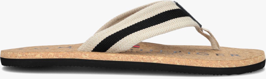 TOMMY HILFIGER zwarte tommy hilfiger slippers cork beach