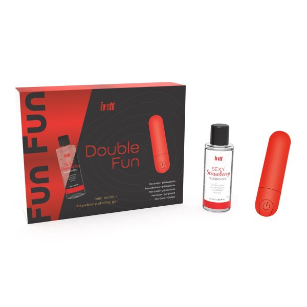 Intt Bala Vibratória e Gel Lubrificante de Morango 50ml
