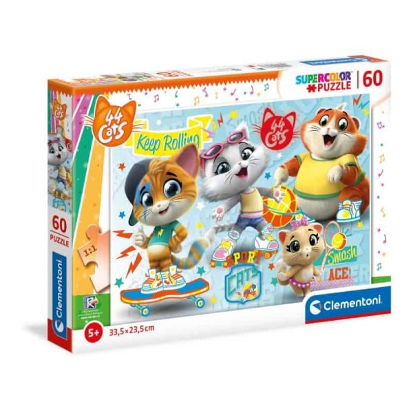 Clementoni - Puzzle 60 Peças 44 Cats