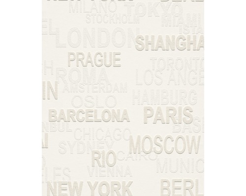 Vliesbehang 3D behang 341409 Wallton Cities wit