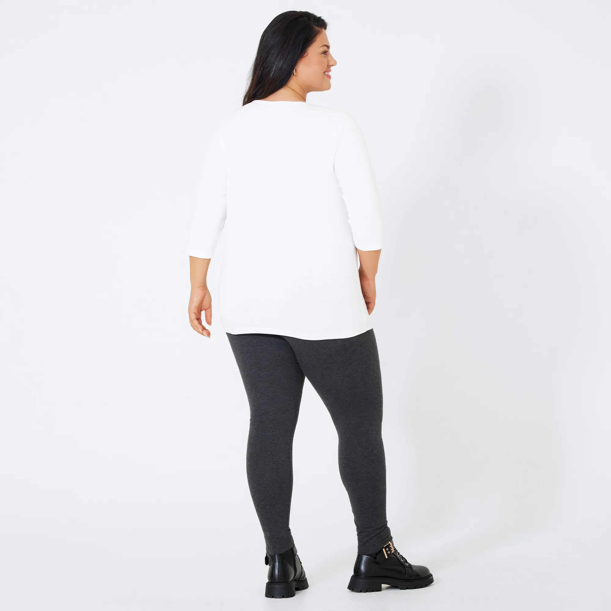 Damen-Leggings in Melange-Optik, große Größen