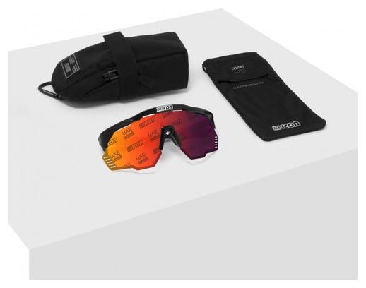 Scicon Sports Aeroshade Kunken Monogram Lunettes De Soleil De Performance Sportive (Scnpp Eau Muthiror Red Eau/Boulon Blanc Brillant)