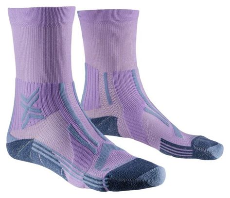 Chaussettes X-Socks Trailrun Perform Crew Violet Bleu Femme