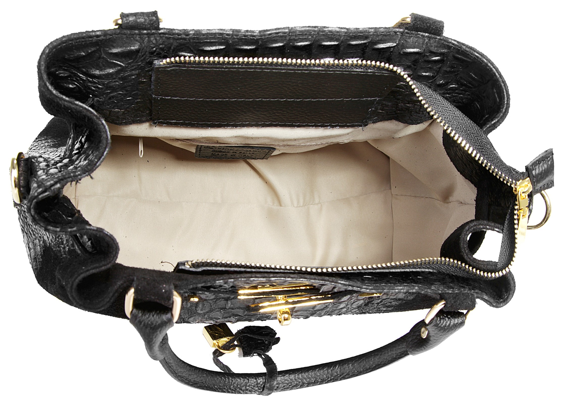 Cluty Henkeltasche echt Leder, Made in Italy