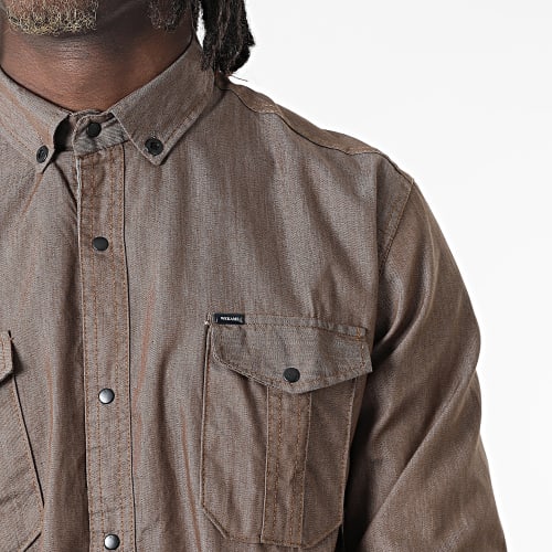 Chemise Manches Longues W-323 Marron Foncé