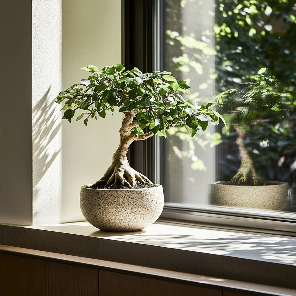 Chinese vijg - Set van 4 - Ficus microcarpa - Hoogte 30-40cm - ⌀12cm