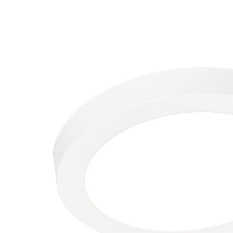 Set van 6 In- of opbouwspot wit 18 cm incl. LED 3 staps dim to warm - Trans
