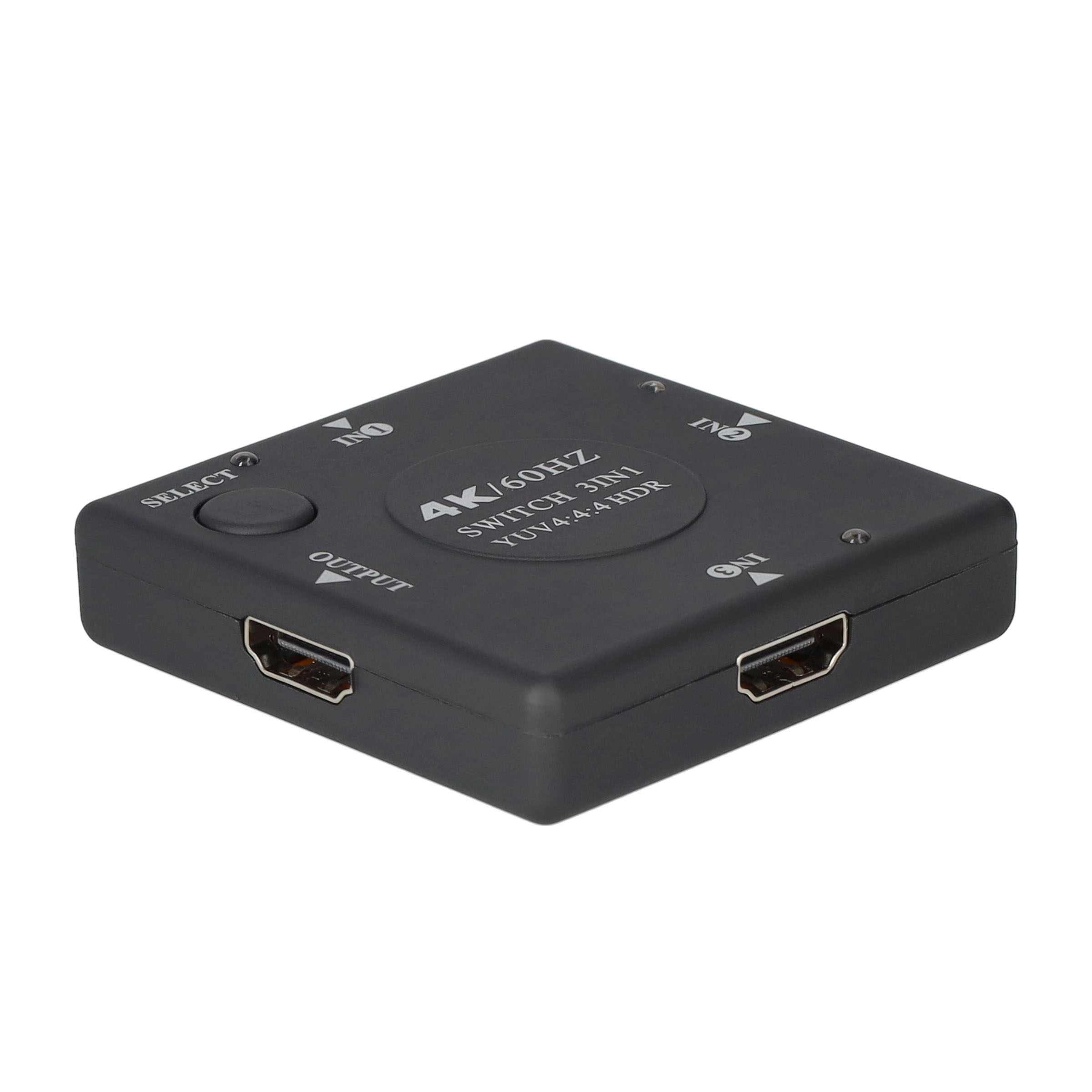 3-fach HDMI 4K Hub Verteiler Switch Audio Video Konverter - Schwarz