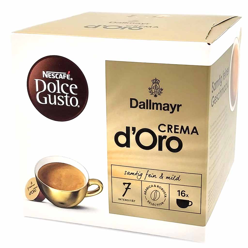 Nescafe Dolce Gusto Kapseln Dallmayr d'Oro Crema 16 Tassen 120g MHD:31.12.25