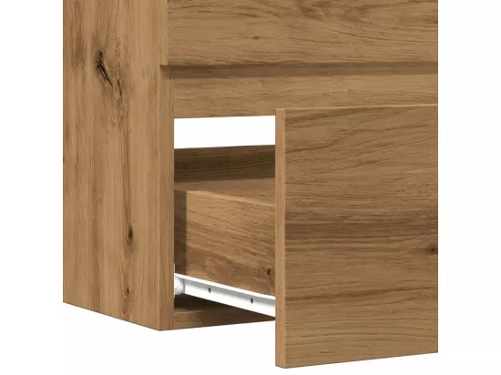 Armoire de salle de bain suspendue chêne artisanal 80x38,5x45cm