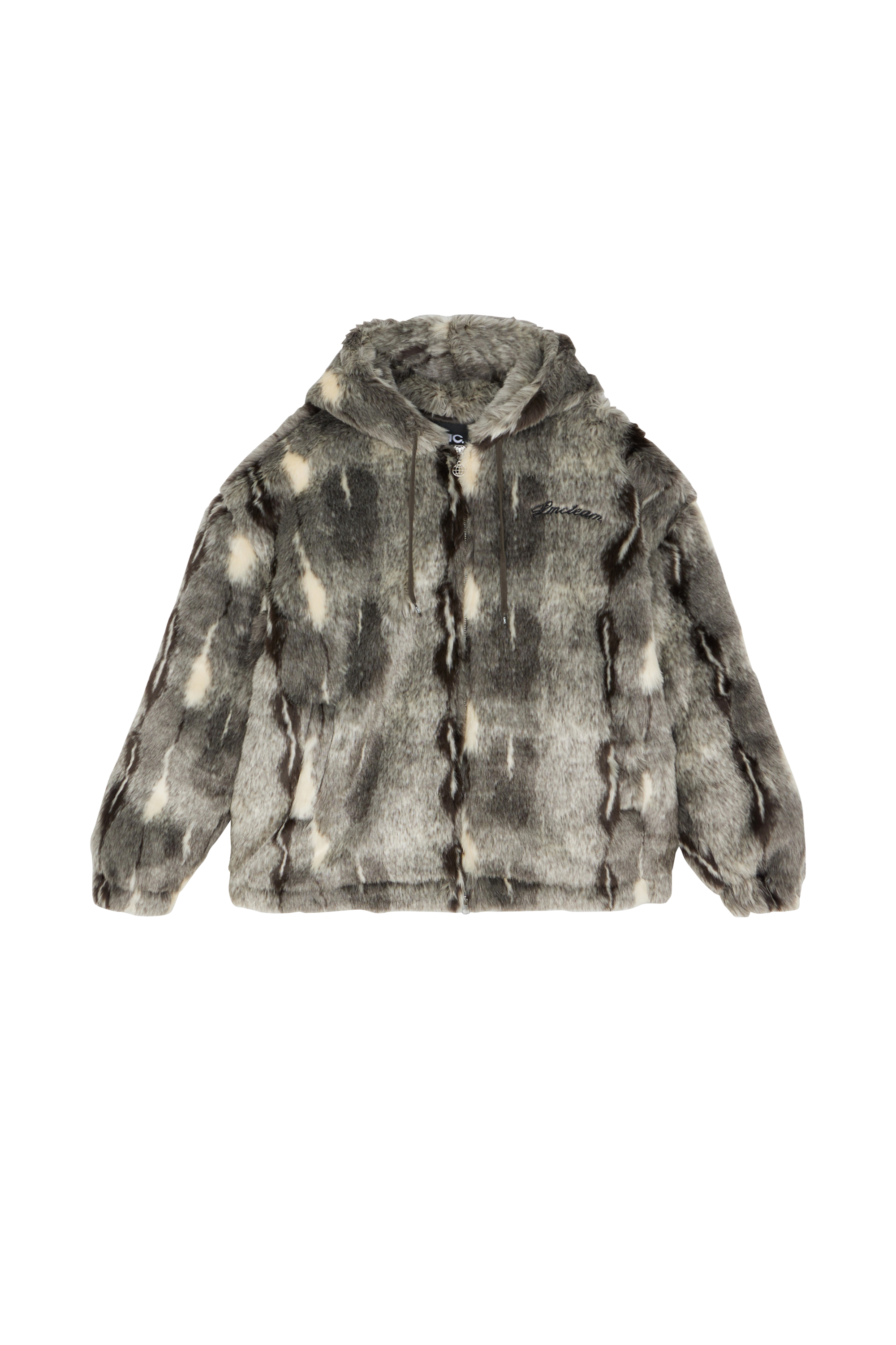LOST MANAGEMENT CITIES Veste TEAM FAUX FUR HOODED JACKET Multicolore