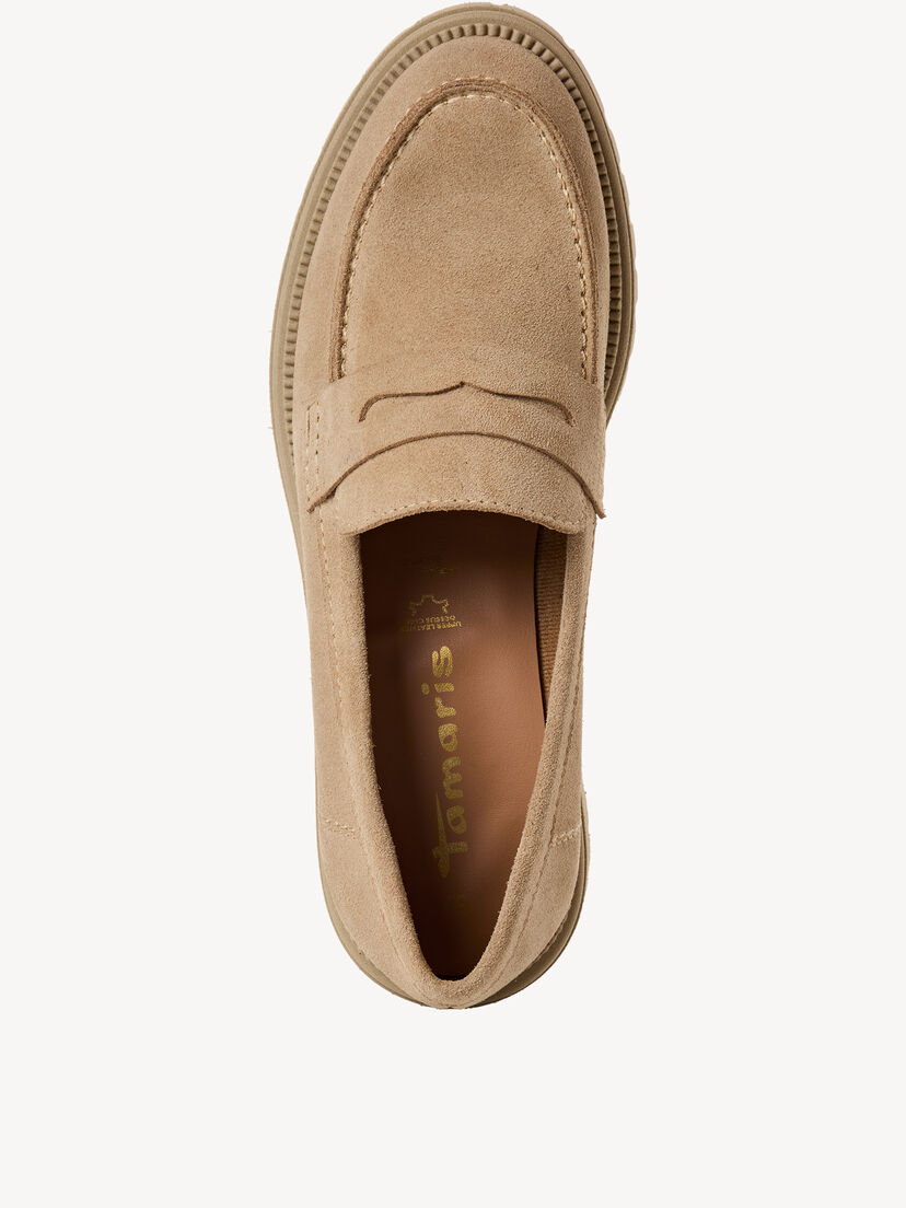 Leren Instappers - beige