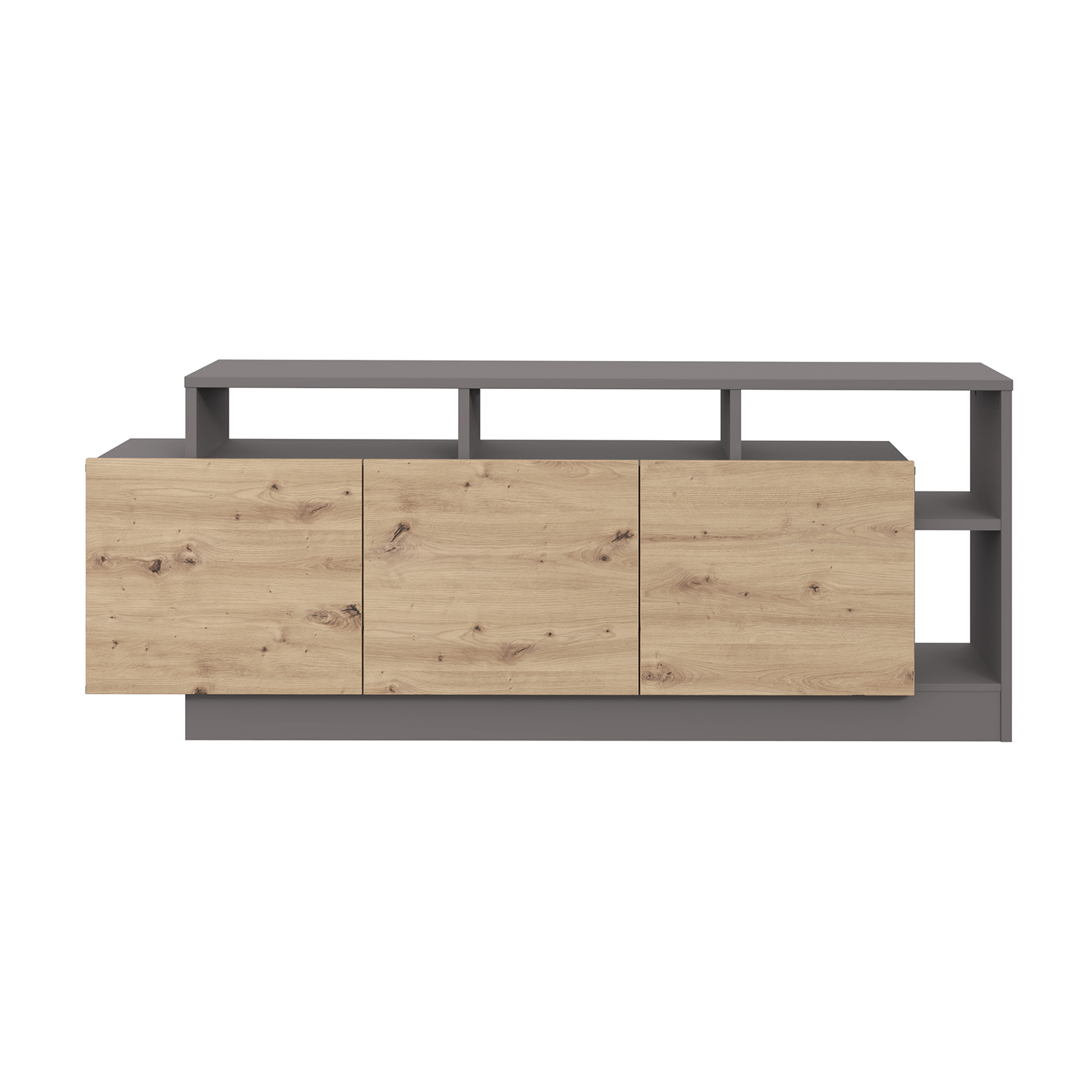 Lowboard - grau-Artisan Eiche - 185 cm breit