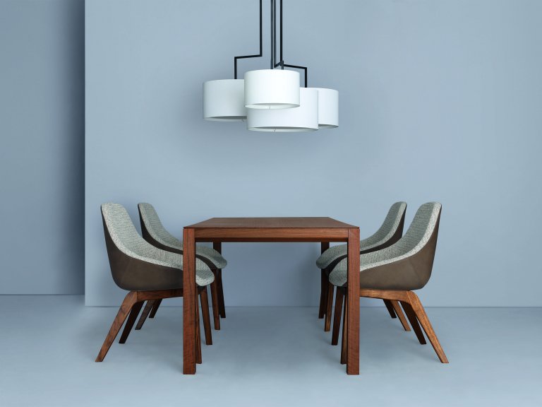 Zeitraum Morph Dining gestoffeerde stoel Amerikaans walnoten Jepard marone, Savanna 122