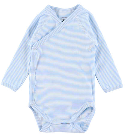Petit Bateau Wickel Bodys l/ä - 3er-Pack - Weiß/Blau