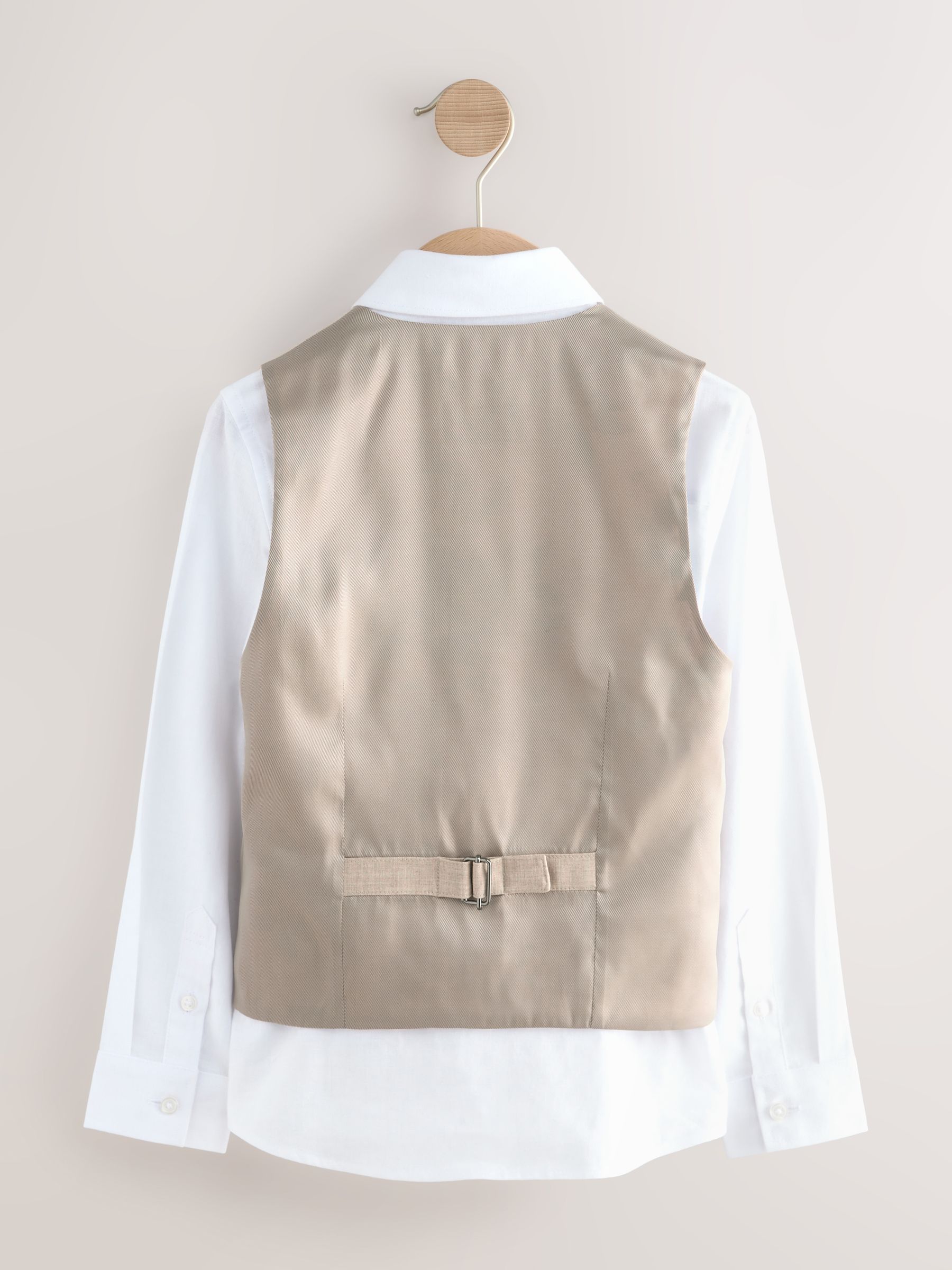 Neutraal - Set met gilet, overhemd en stropdas (12mnd -16jr)