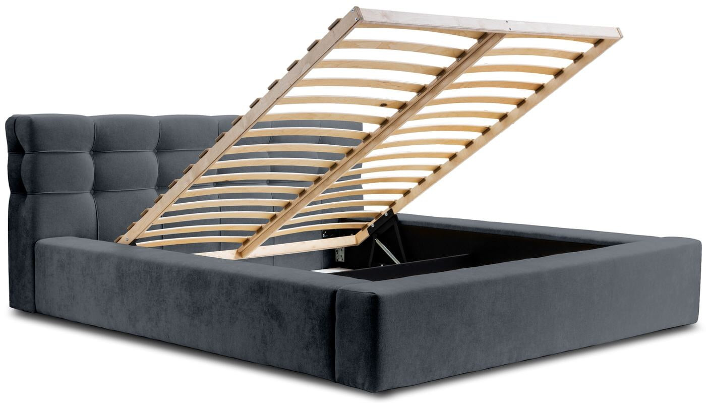 Trae Mobler Grace 180 x 200 cm Gestoffeerd Bed Donkerblauw