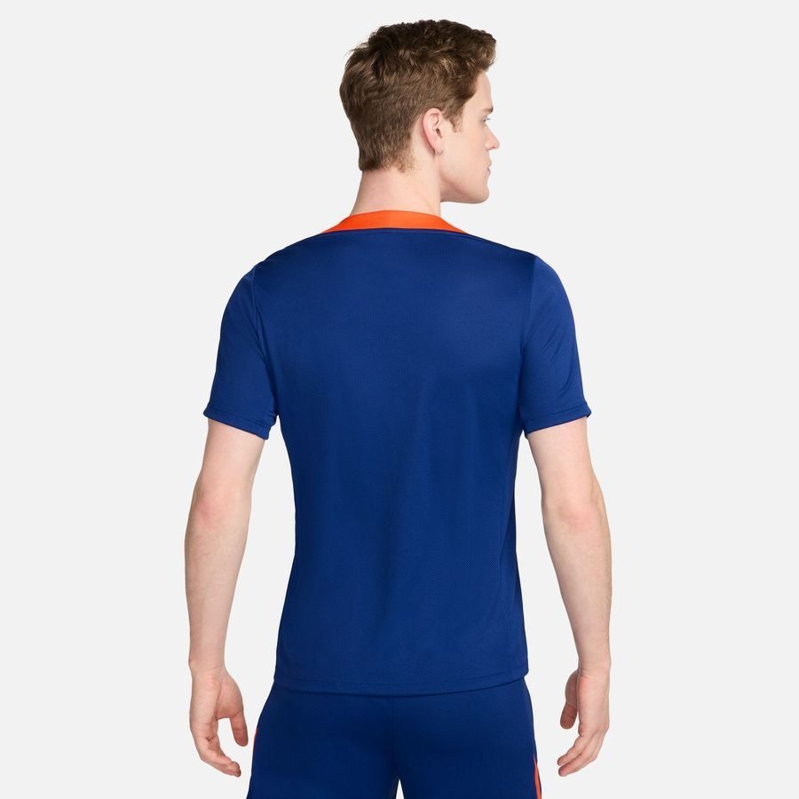 Pays-Bas T-shirt d'Entraînement Dri-FIT Strike - Bleu Marine/Orange