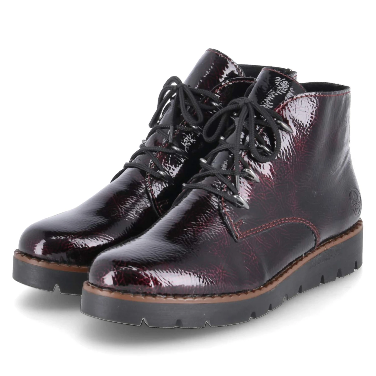 RiekerSchnürstiefeletten - rot