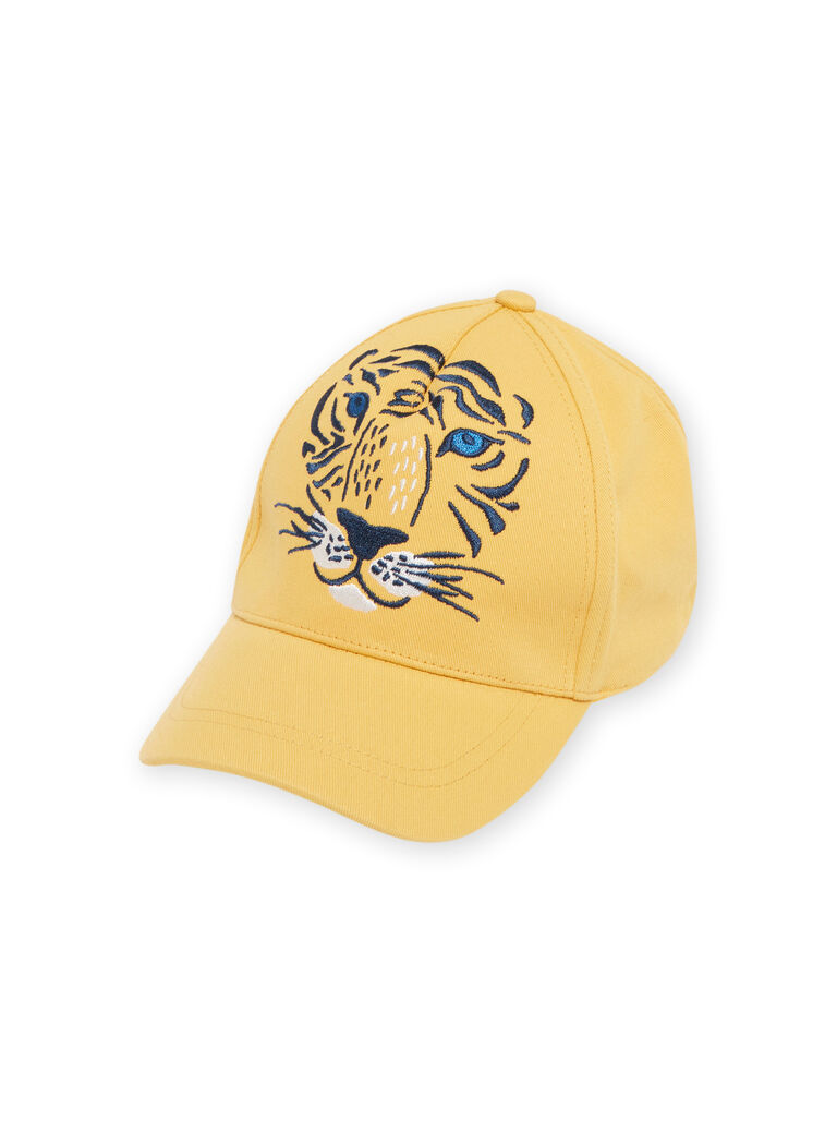 Casquette jaune motif tigre enfant garçon