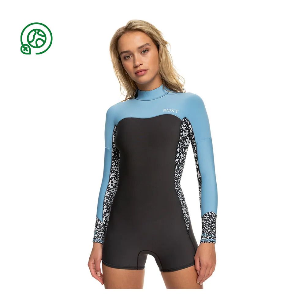 Roxy SWELL SERIES BZ - Combinaison shorty 2 mm Femme jet/boy blue