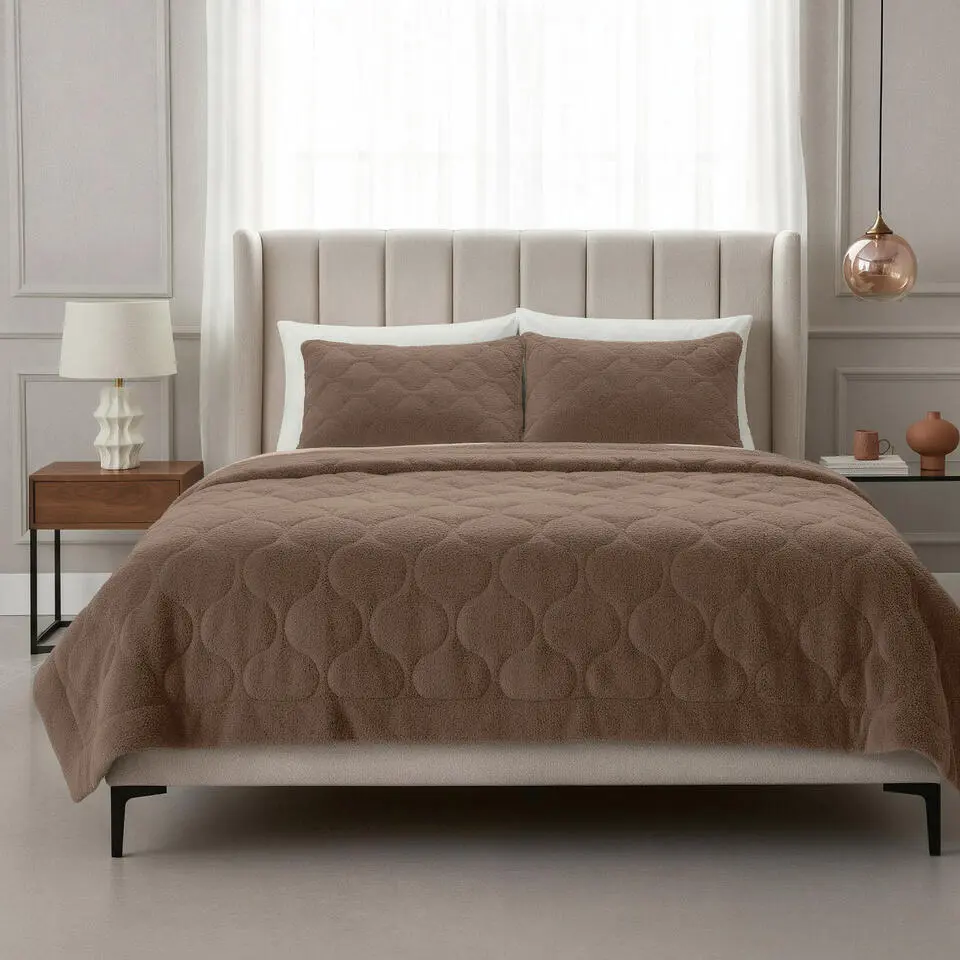 Dekbed zonder Overtrek Lazy Teddy 200x200 – Superzacht & Wasbaar – Bruin