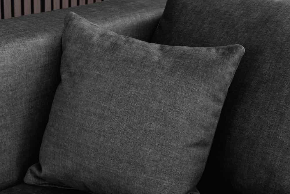 Modernes Ecksofa NORWAY 250cm grau Vogue Velours Samt Schlafsofa mit Stauraum