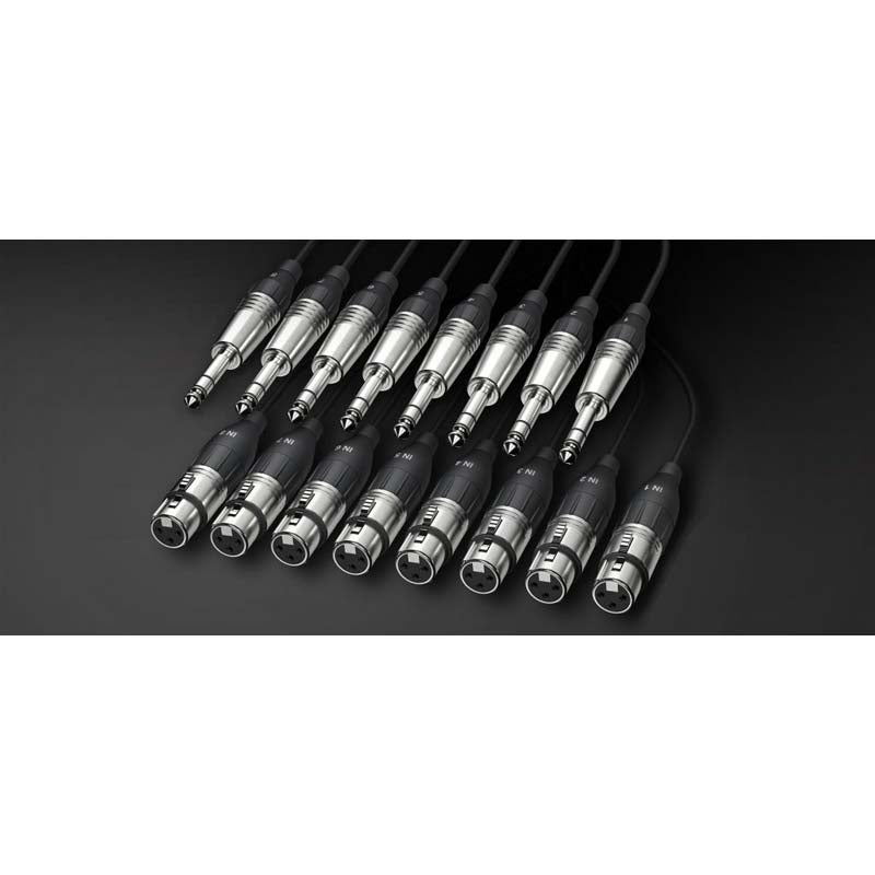 Alva X8T8-PRO5 analoge multikabel 8x XLR Female naar 8x TRS 6.3mm 5m