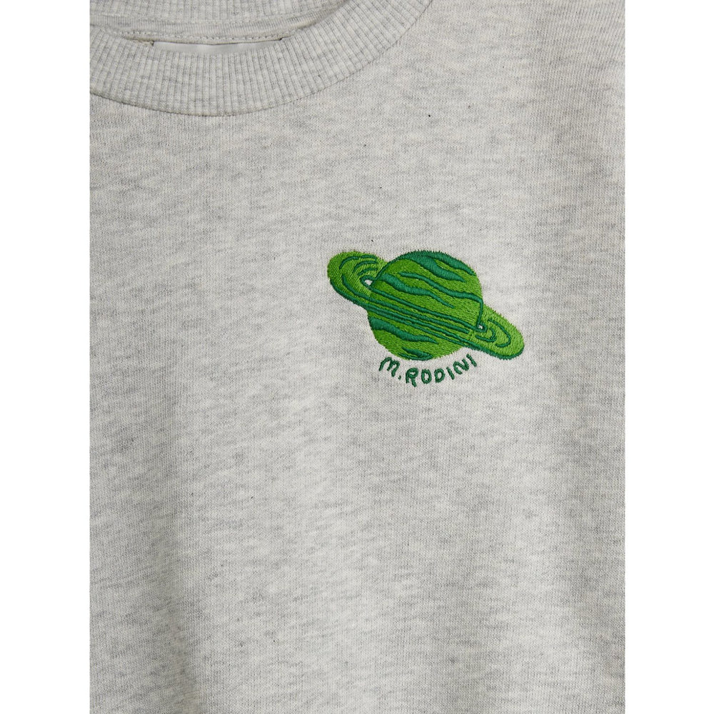 Køb Mini Rodini Grey Melange Planet Emb Sweatshirt