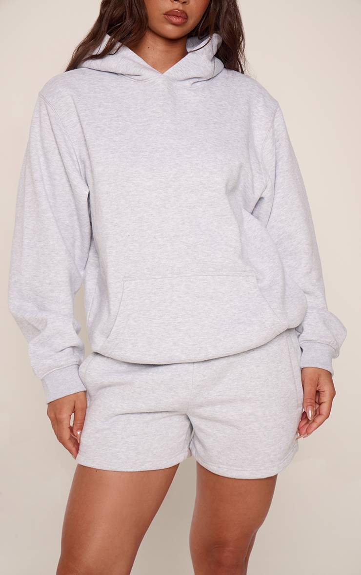 Gris Cendré Short De Jogging En Molleton De Coton