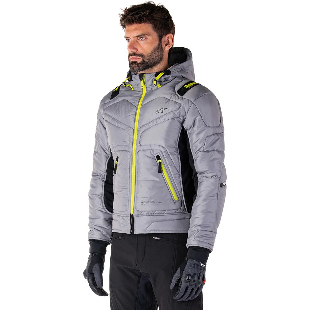 Alpinestars - Blouson Mohobbs Waterproof Gris / Jaune fluo