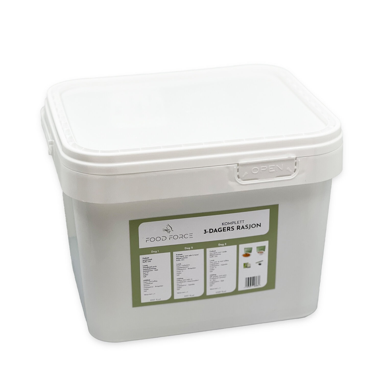 Food Force 3-dagers rasjon, Beredskapspakke<br>Komplett 3-dagers rasjon