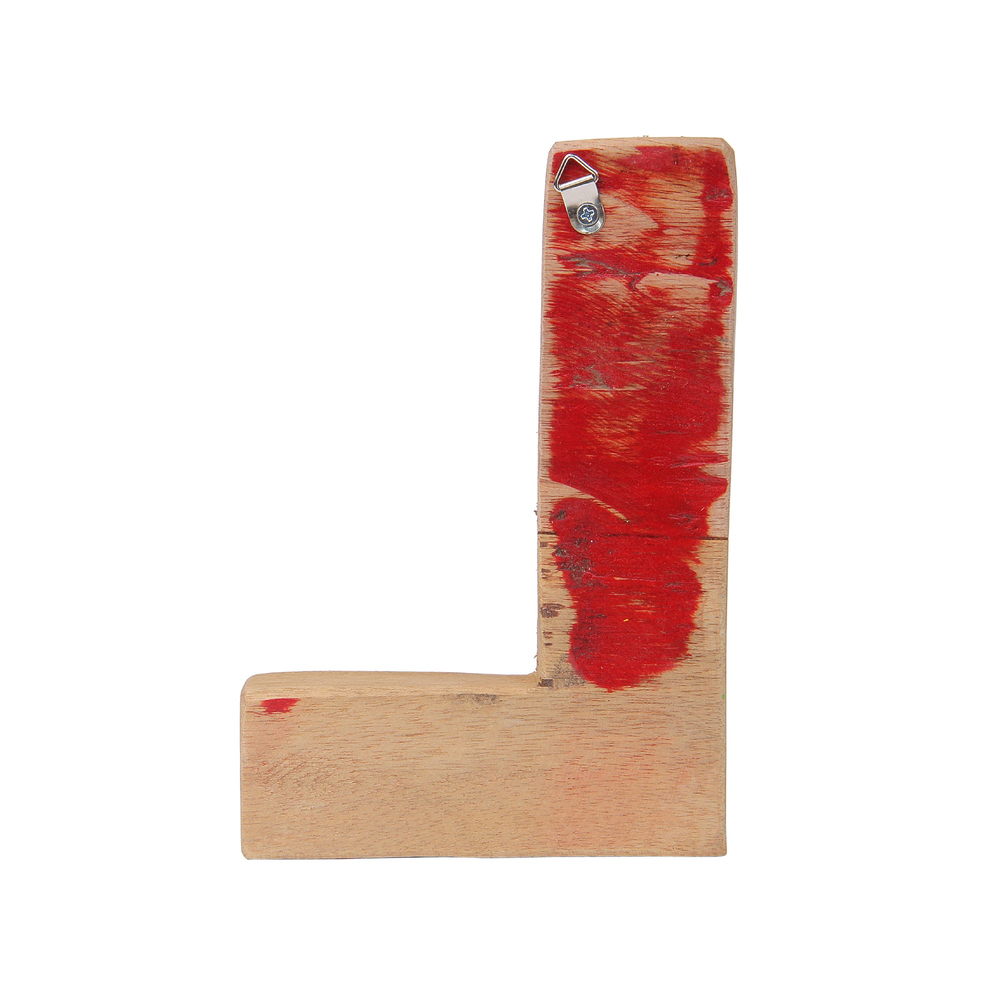 Holzbuchstabe 'L', mehrfarbig, T 2,5 cm, B 13 cm, H 19 cm von fischer's lagerhaus