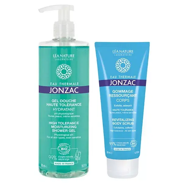 Ritual de cuidados com o banho orgânico Jonzac Thermal Water Duo