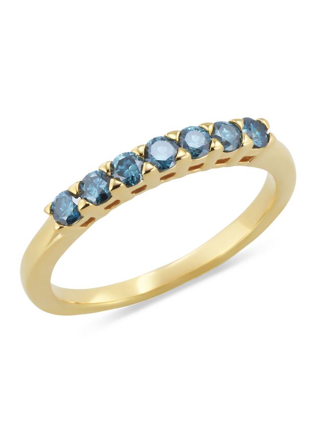 Rivière-Ring, 7 Brillanten, Silber 925