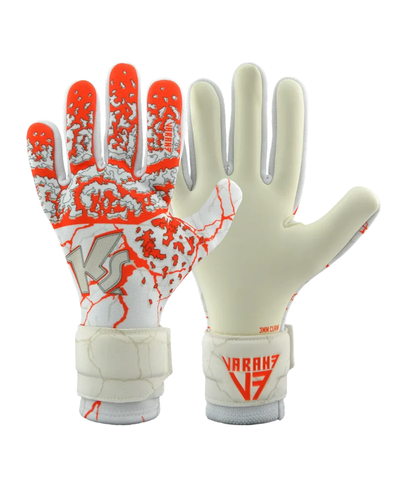 KEEPERsport Varan7 Challenge NC TW-Handschuhe Weiss Rot F066