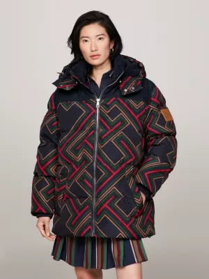 Casaco Tommy x Pendleton New York Stripe TH Monogram Puffer